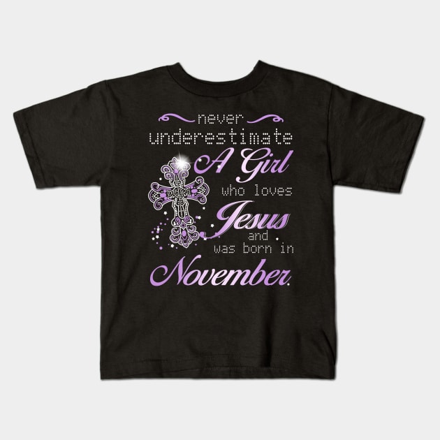 November Girl Kids T-Shirt by roninslowell